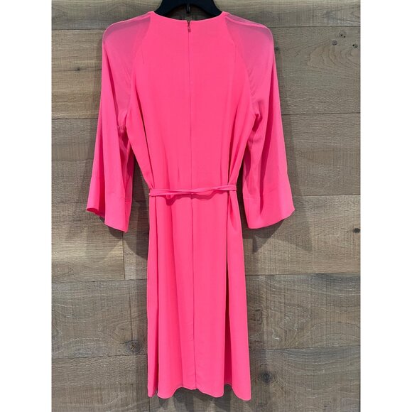 AKRIS pink silk knee length dress size US 4 - Picture 9 of 12